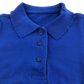 Royal blue girls scallop collar school polo shirt