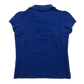 Royal blue girls scallop collar school polo shirt