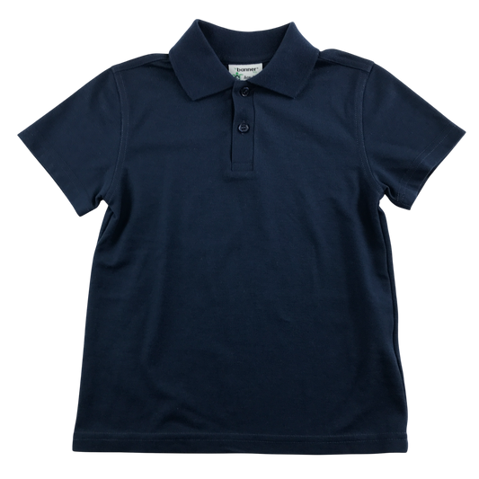 Navy unisex school polo shirt