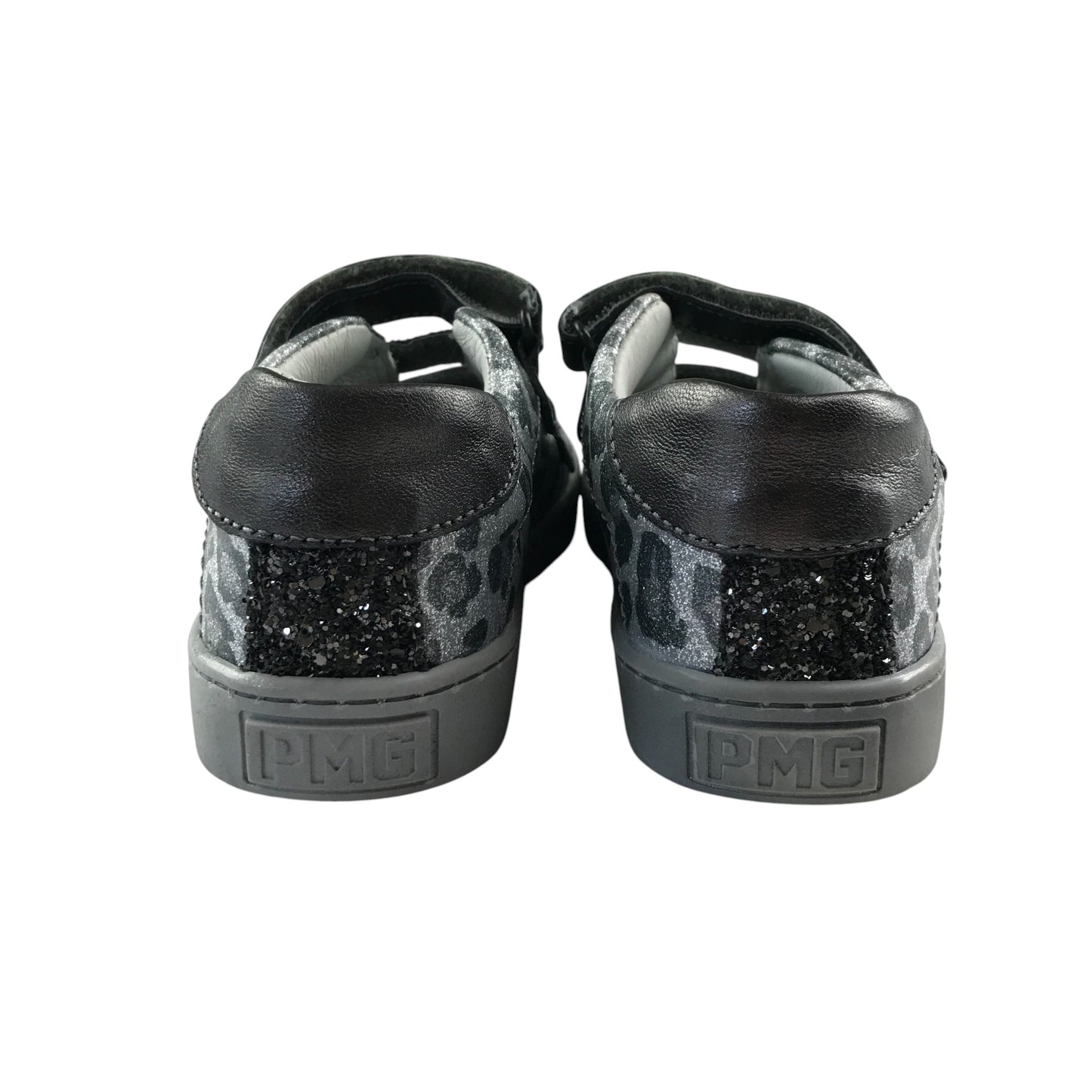 Primigi trainers shoe size 13 junior grey animal print with hoop and loop straps