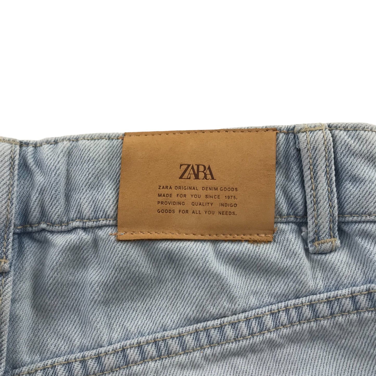 Zara jeans 11-12 years light blue mama jeans style high waist cotton