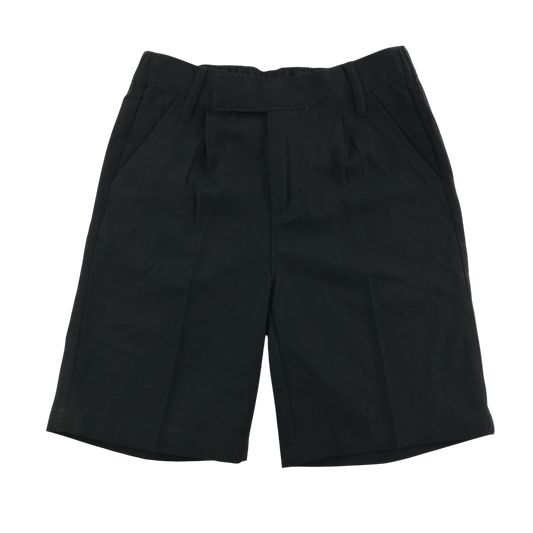Black elasticated waist school shorts
