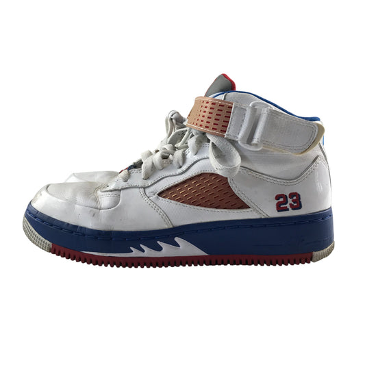 Jordan AF-1 trainers shoe size 4.5 white laces and hoop and loop strap