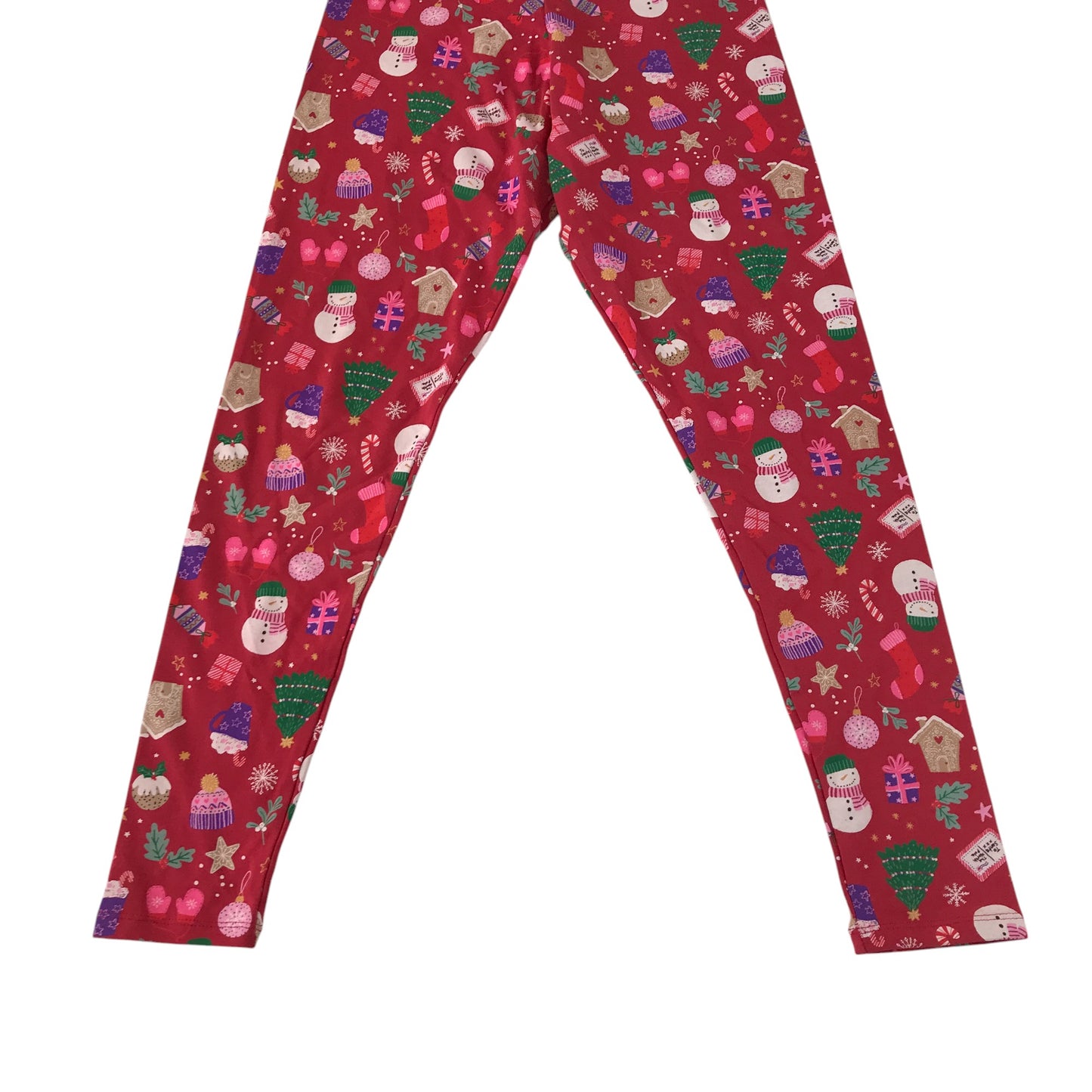 Next festive leggings 11-12 years red Christmas printed