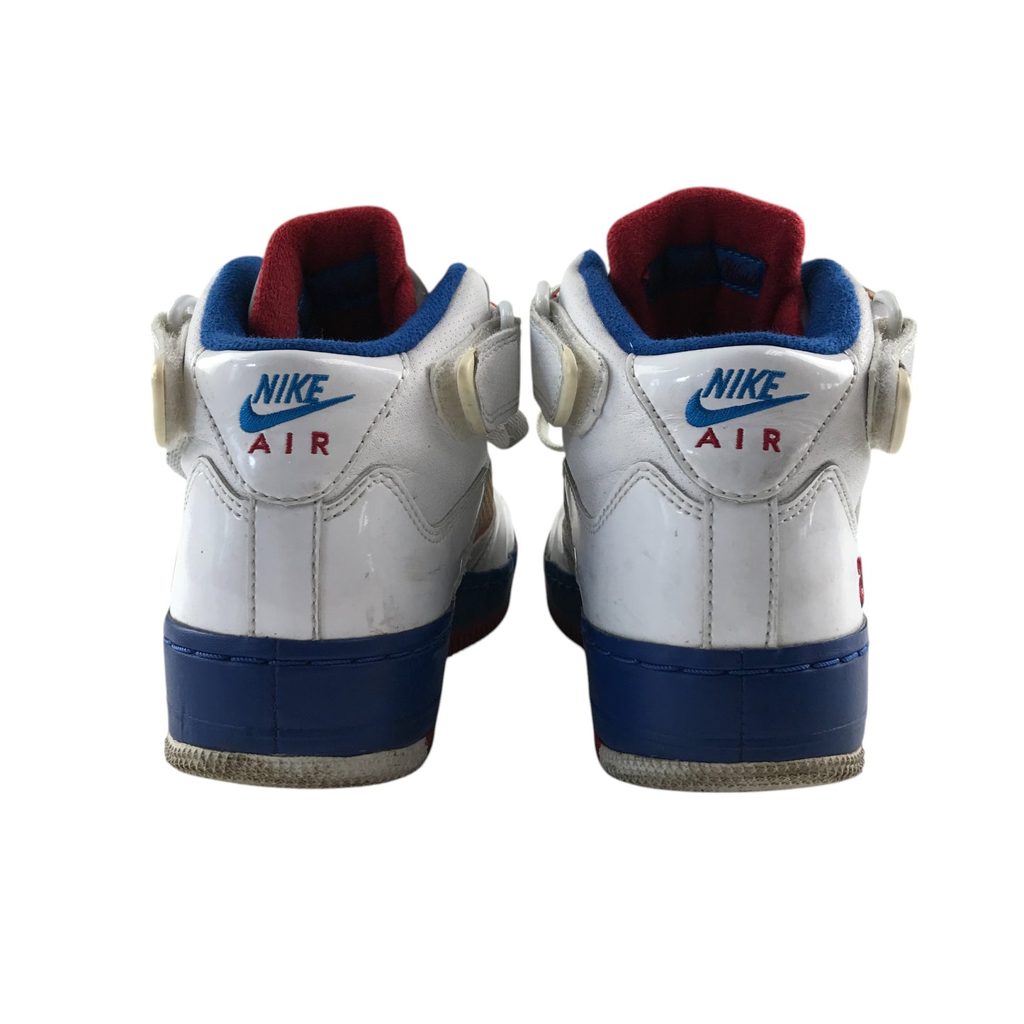 Jordan AF-1 trainers shoe size 4.5 white laces and hoop and loop strap