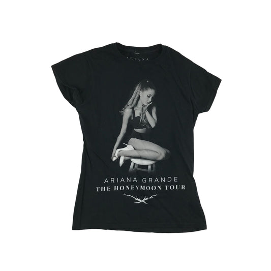 Ariana Grande 2015 tour t-shirt womens size S black short sleeve cotton