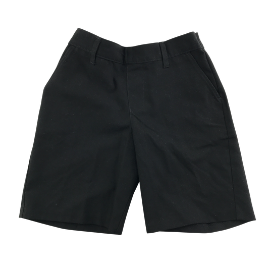 Black adjustable waist school shorts