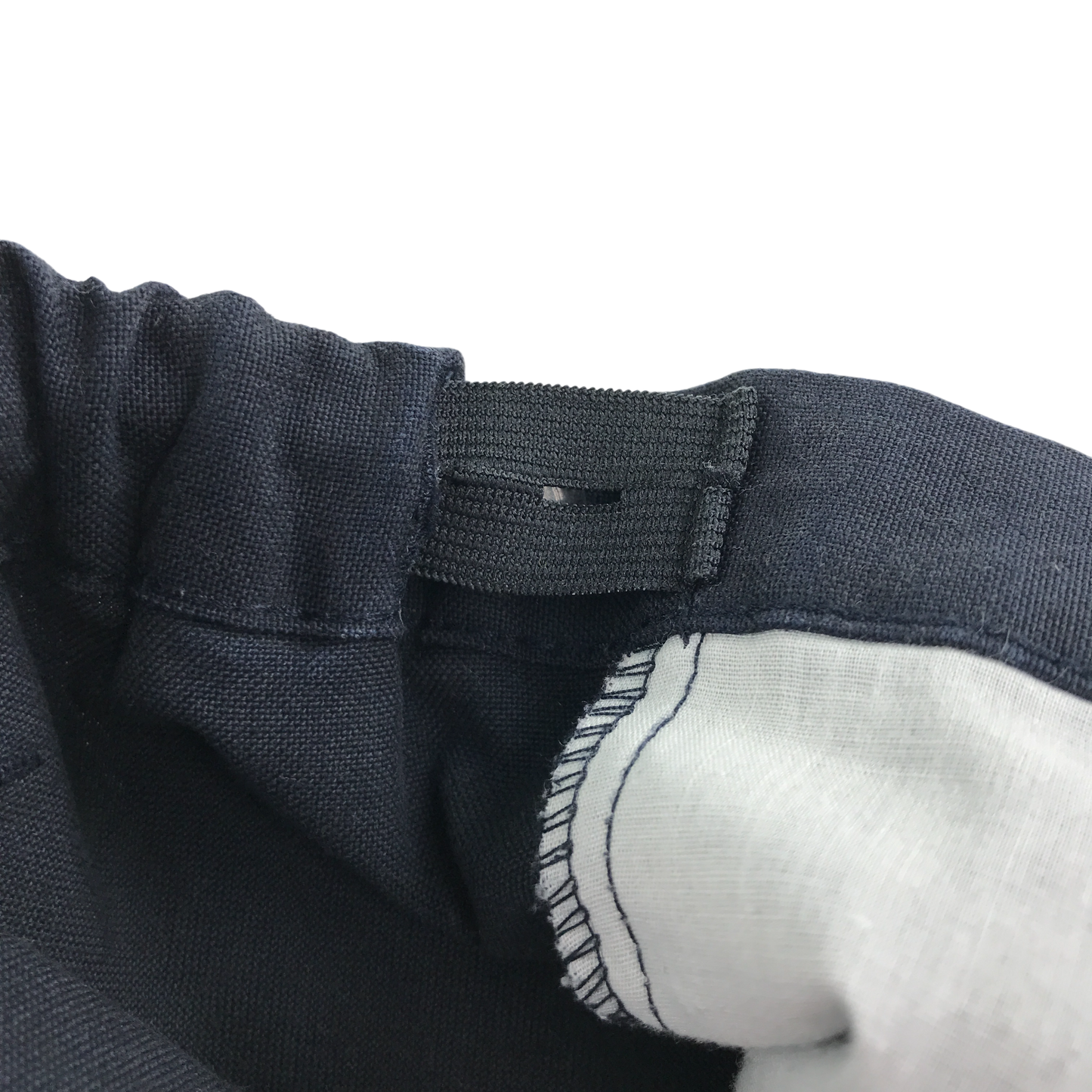 Navy blue adjustable waist school shorts