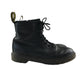 Dr. Martens combat boots shoe size 1 black leather high tops with laces