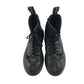 Dr. Martens combat boots shoe size 1 black leather high tops with laces