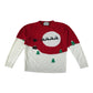 Primark festive jumper adult size L red and white Santa's sleigh