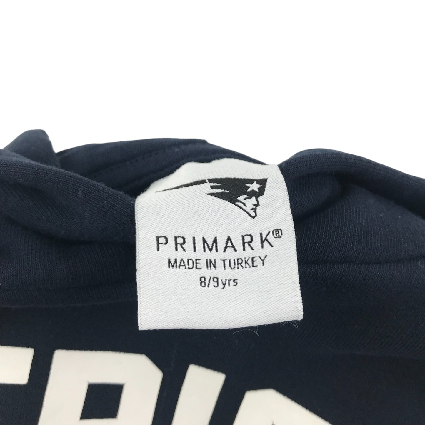 Primark Hoodie Age 8 Navy Patriots NFL Pullover