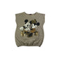 George T-Shirt Age 8 Gold and Beige Short Sleeve Glittery Mickey and Minnie Mouse