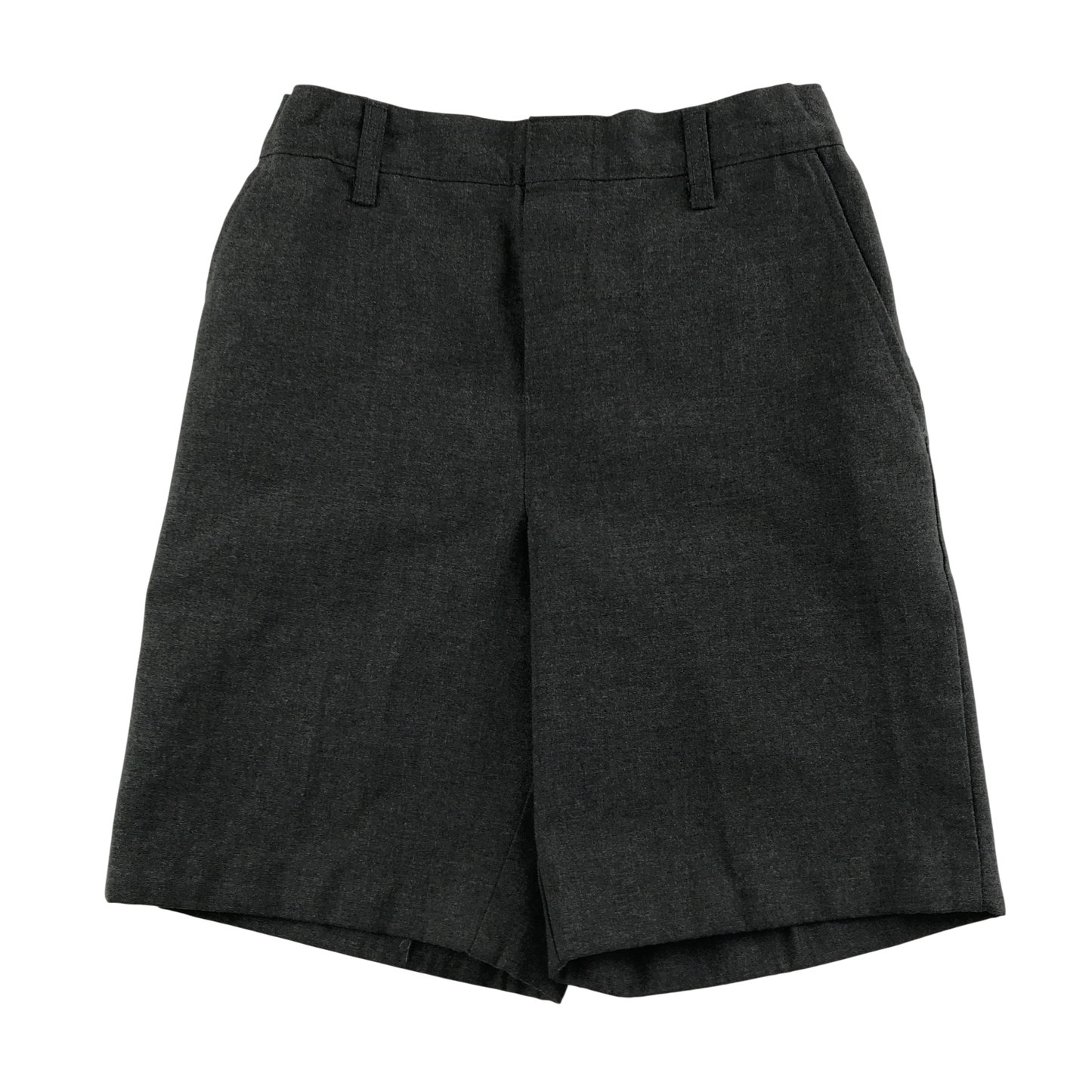 Grey adjustable waist school shorts