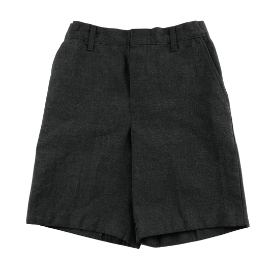 Grey adjustable waist school shorts