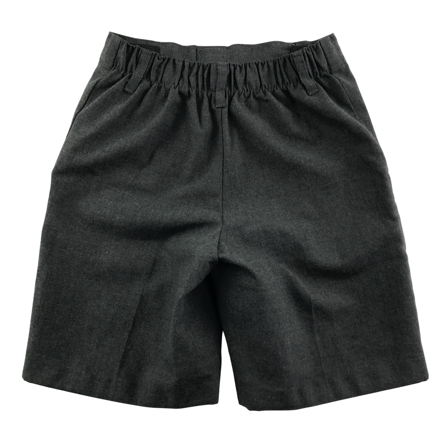 Grey adjustable waist school shorts