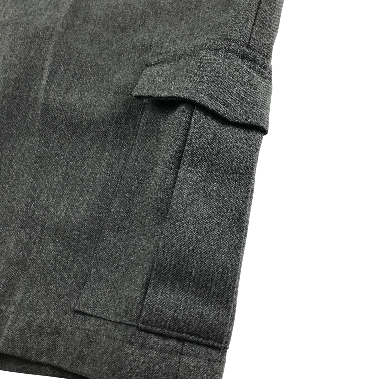 Grey cargo pockets school shorts