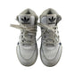 Adidas trainers shoe size 12 junior white high tops with laces and logos