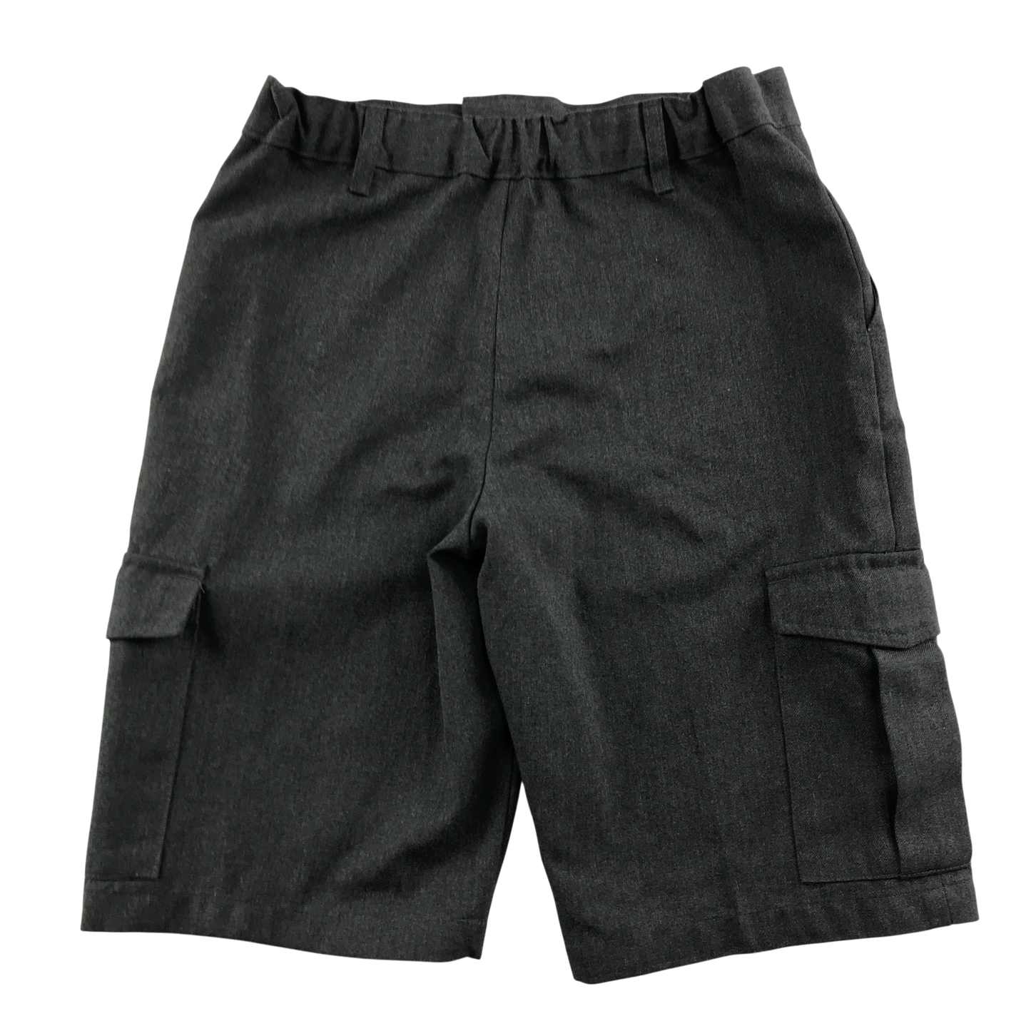Grey cargo pockets school shorts