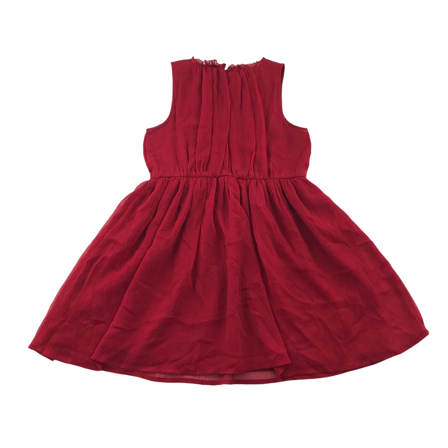 Next dress 4-5 years red chiffon layered sleeveless with sequin stars