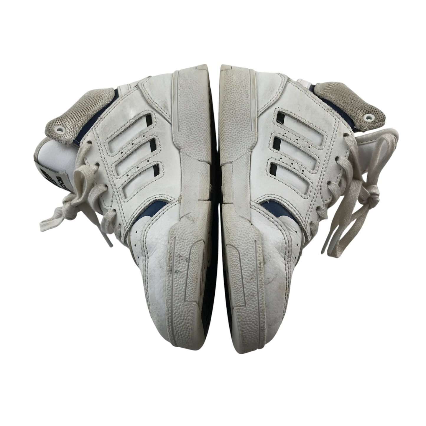 Adidas trainers shoe size 12 junior white high tops with laces and logos