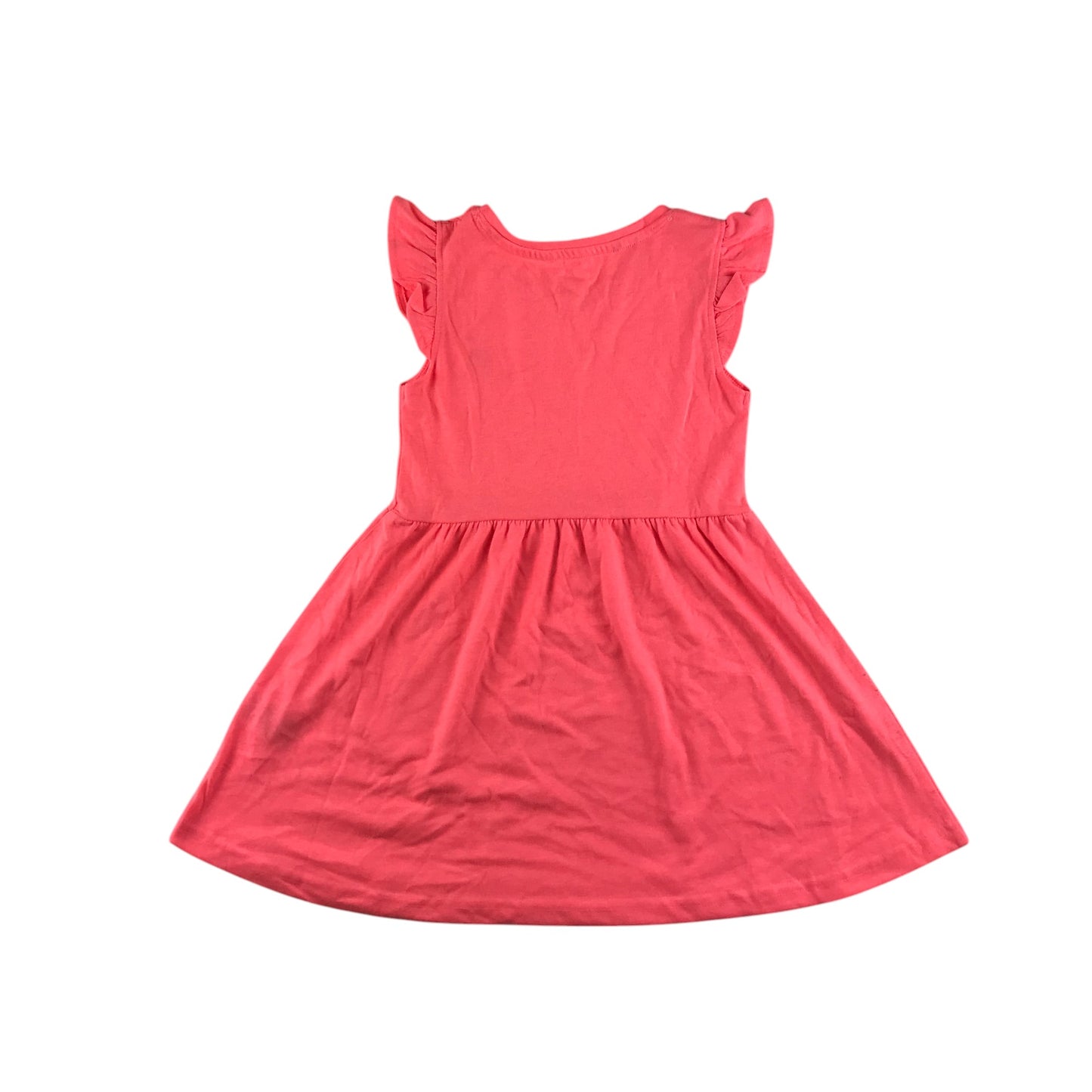 Jeff&Co dress set 4-5 years neon pink and white rainbows