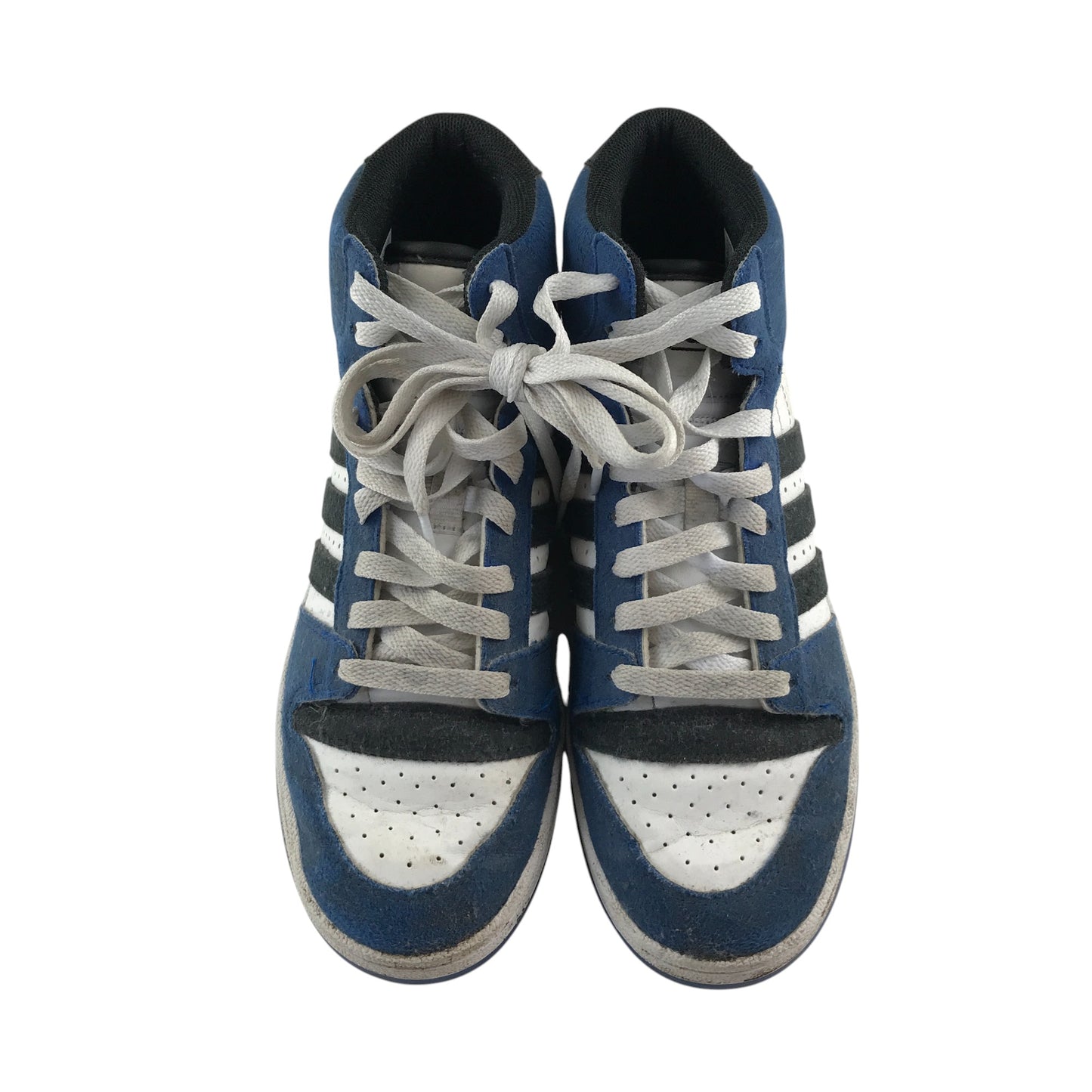 Adidas trainers shoe size 4 blue white and black colourway high tops