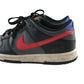 Nike trainers shoe size 4.5 grey and black with red swoosh logo and white outer soles