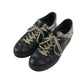 Levi's shoes shoe size 6.5 black leopard spots pattern leather with laces
