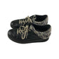 Levi's shoes shoe size 6.5 black leopard spots pattern leather with laces