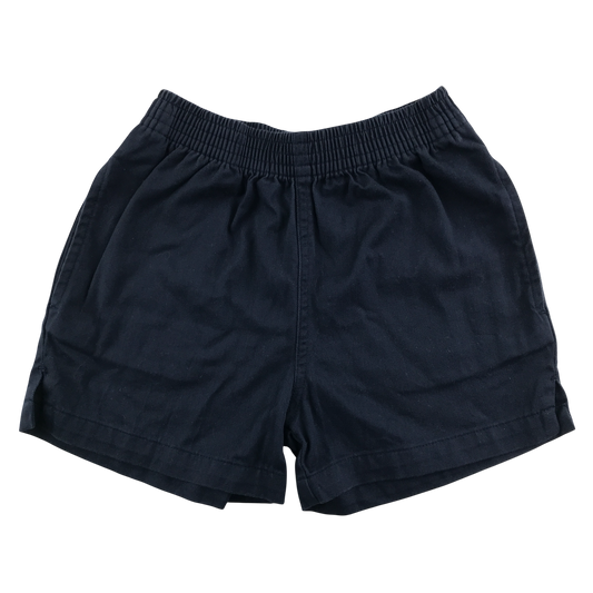 Navy blue cotton gym shorts