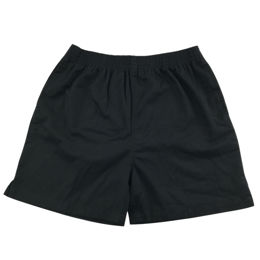 Black cotton gym shorts