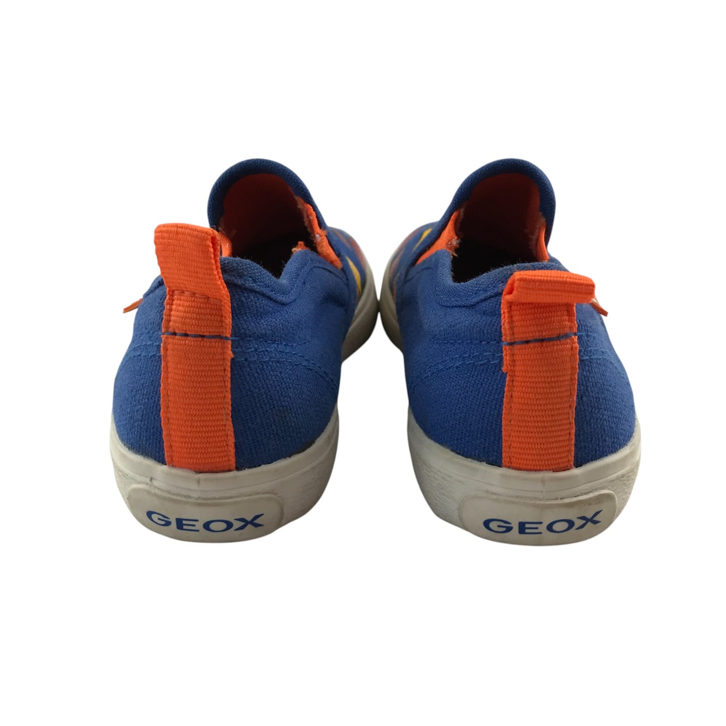 Geox trainers shoe size 8.5 blue canvas shoes with graphic design print