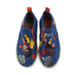 Geox trainers shoe size 8.5 blue canvas shoes with graphic design print