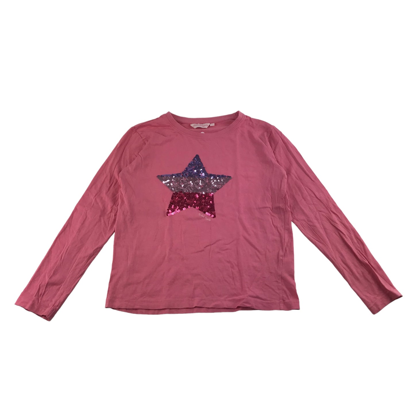 Board Angels T-Shirt Age 11 Pink Long Sleeve Sequin Star