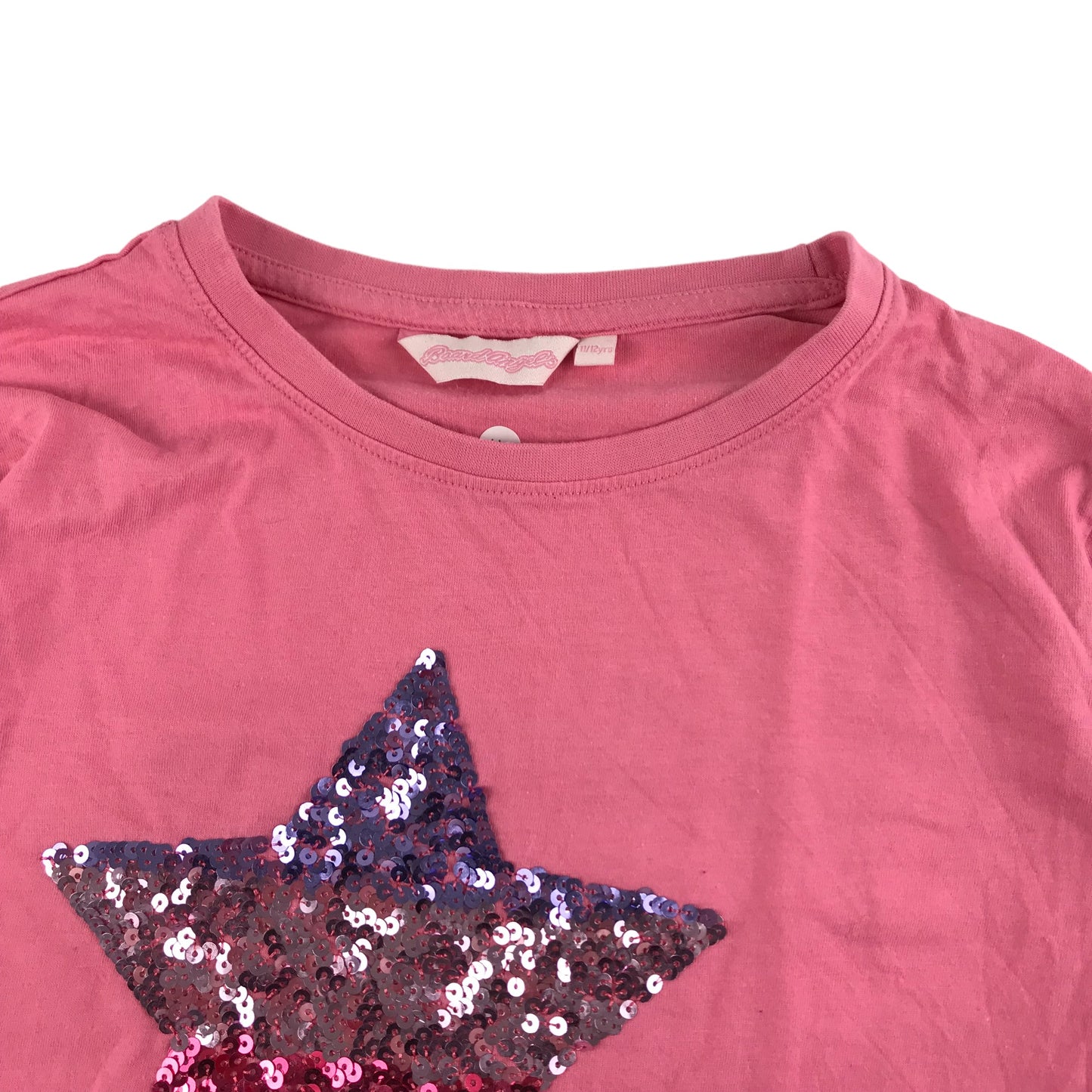 Board Angels T-Shirt Age 11 Pink Long Sleeve Sequin Star