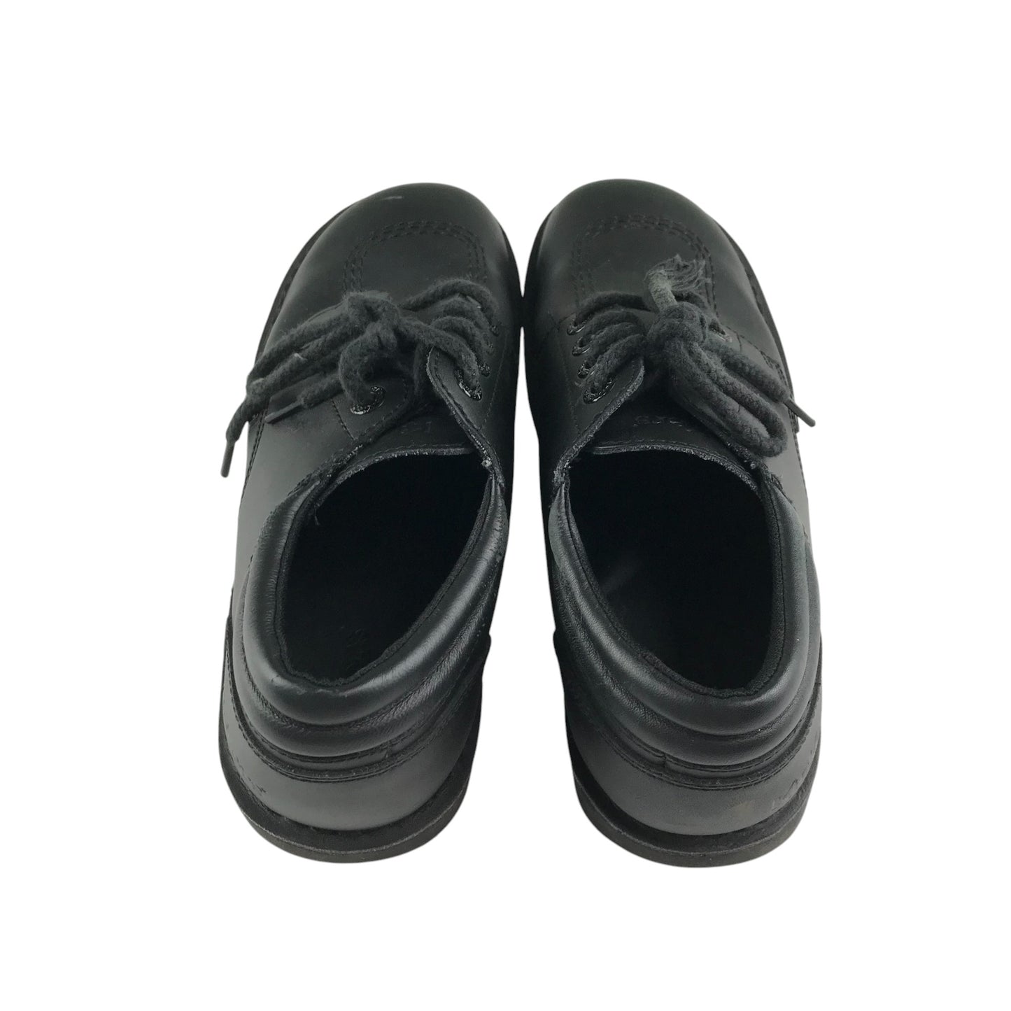 Kickers shoes shoe size 7.5 black leather with laces