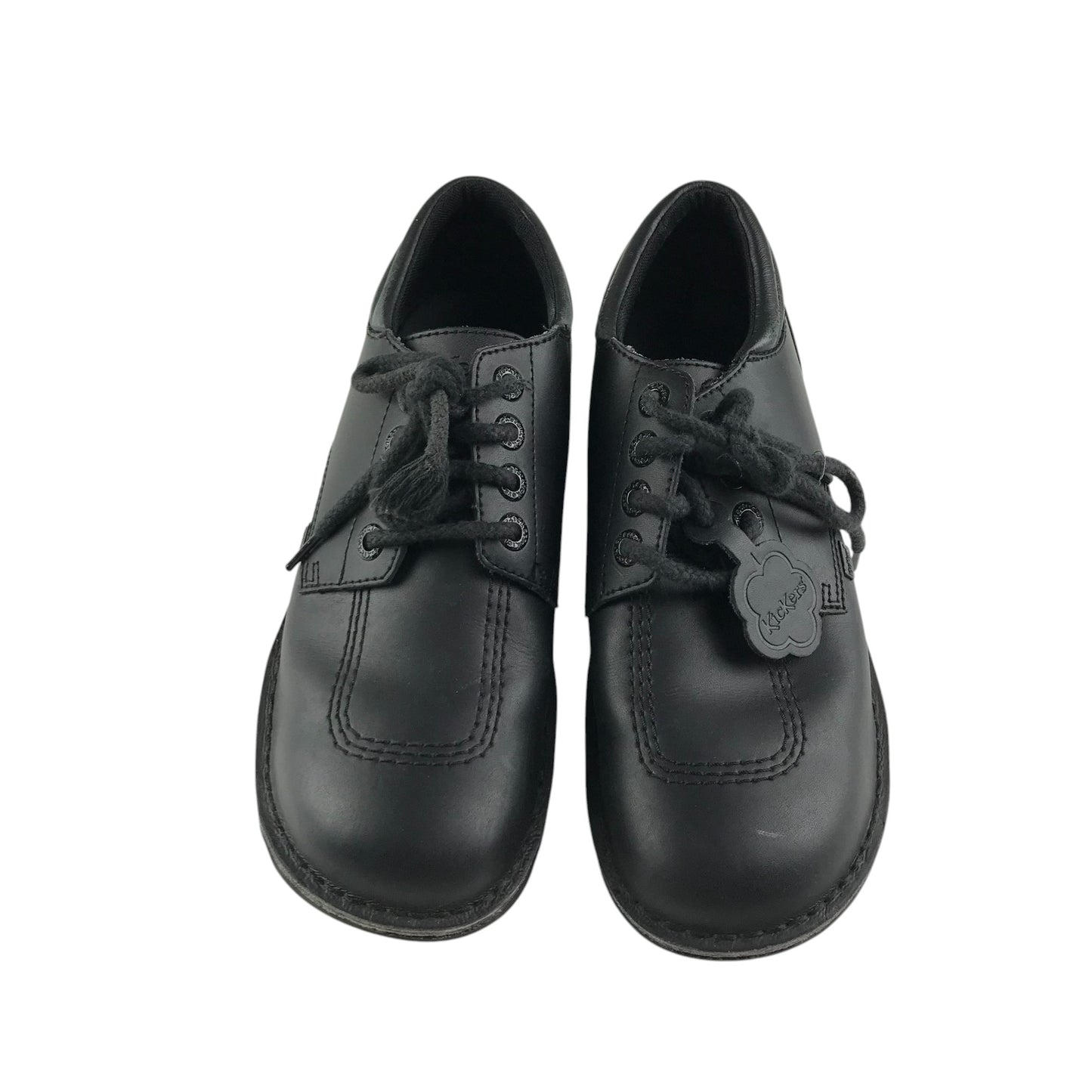 Kickers shoes shoe size 7.5 black leather with laces