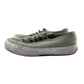 Superga trainers shoe size 5 green canvas shoe white outer sole
