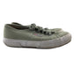 Superga trainers shoe size 5 green canvas shoe white outer sole
