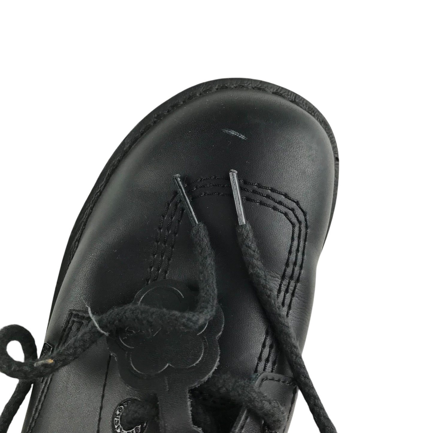 Kickers shoes shoe size 7.5 black leather with laces