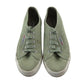 Superga trainers shoe size 5 green canvas shoe white outer sole