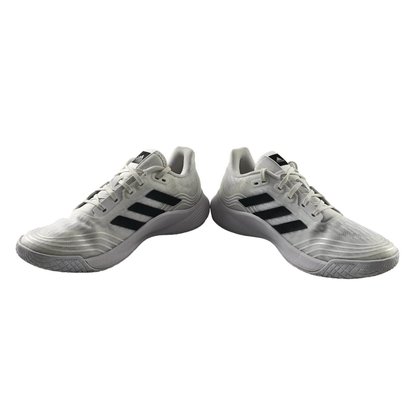 Adidas Bounce Trainers Shoe Size 5 White and Black with Laces