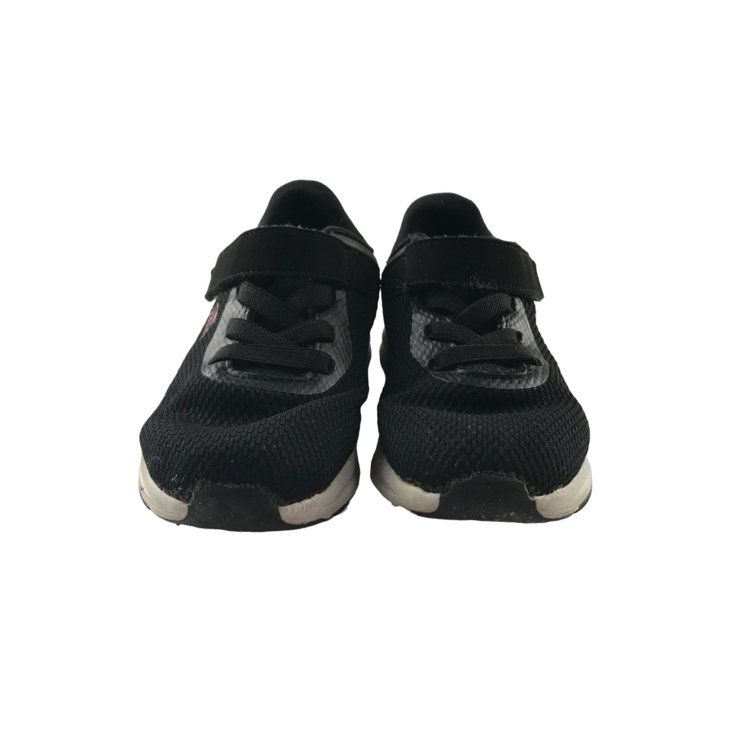 Slazenger Trainers Shoe Size 11C Junior Black with Laces and Loop and Hoop Straps