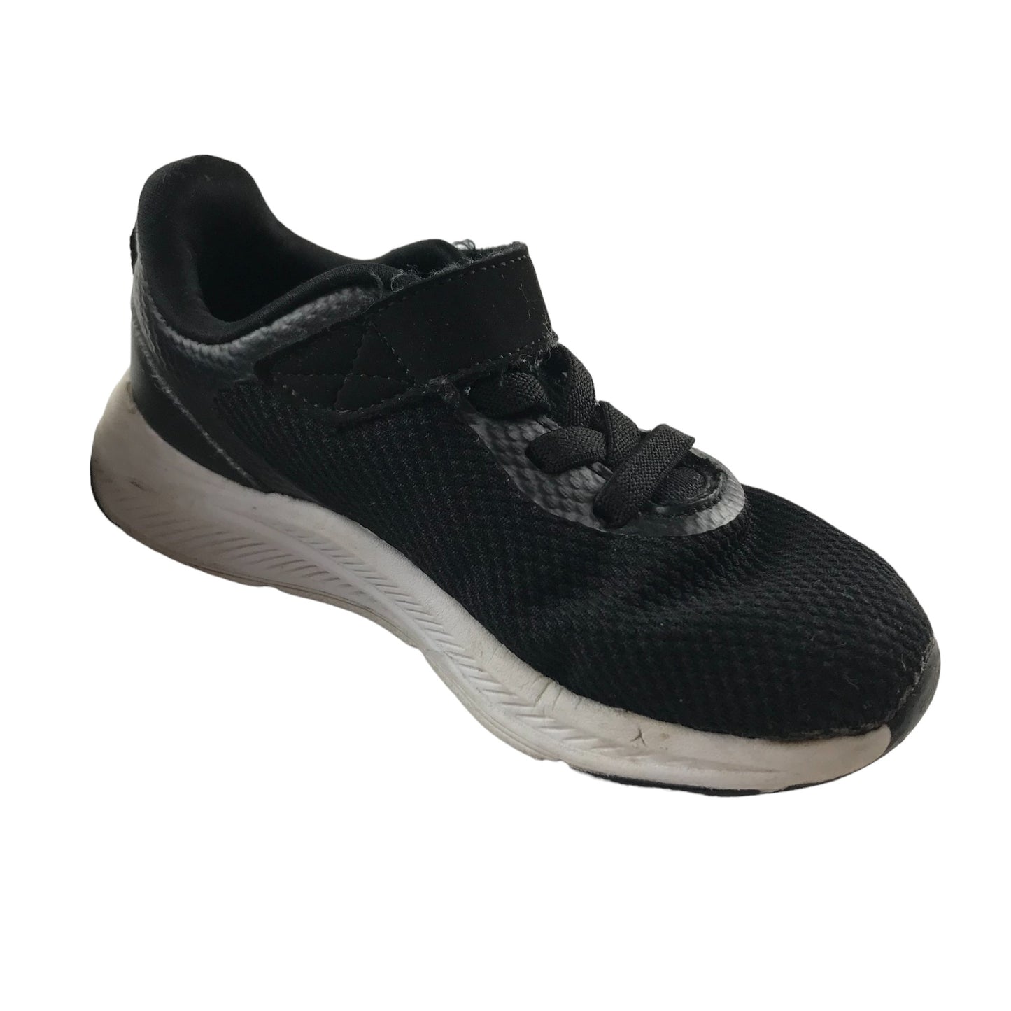 Slazenger Trainers Shoe Size 11C Junior Black with Laces and Loop and Hoop Straps