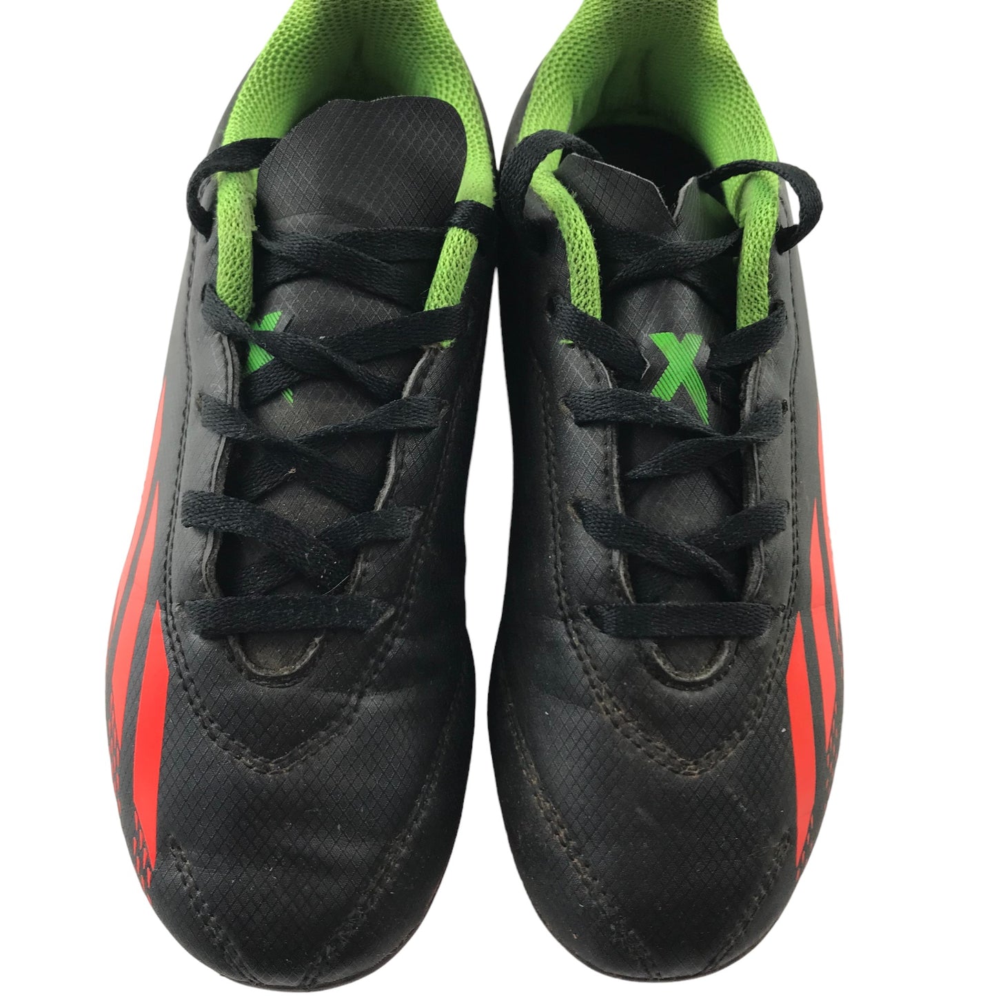 Adidas Football Boots Shoe Size 13k Junior Plastic Studs Orange Adidas Logo