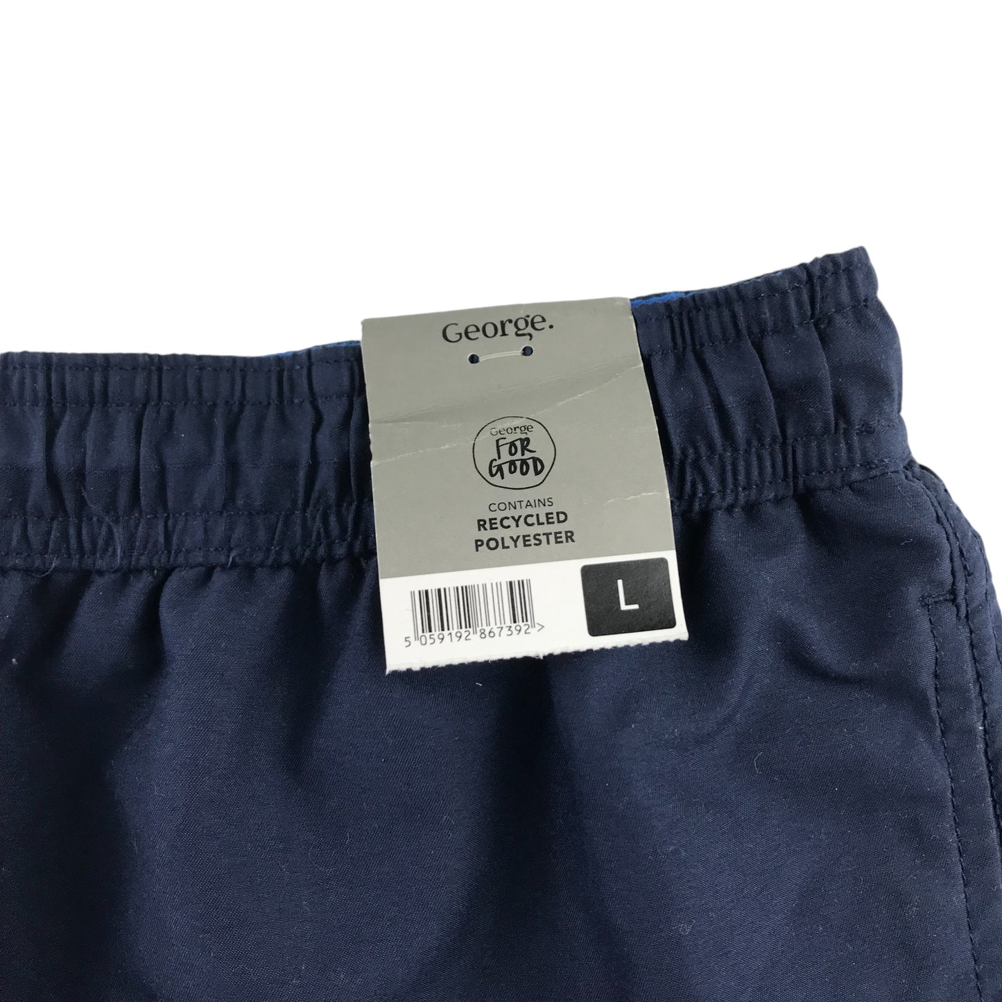 George swim trunks men size L navy blue plain