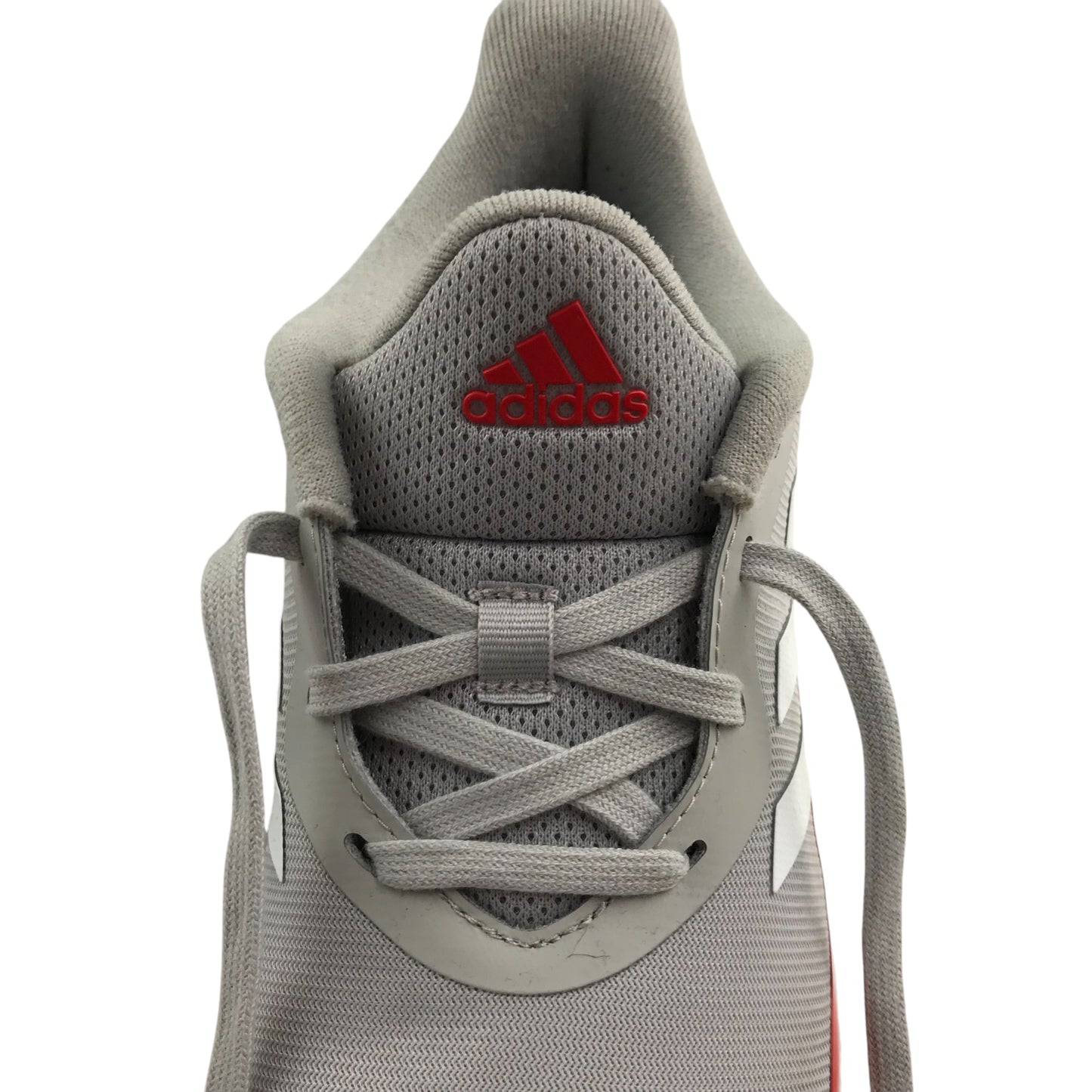 Adidas trainers shoe size 3.5 grey blue and red with laces