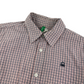 Benetton Shirt Age 8-9 Red Blue Check Cotton