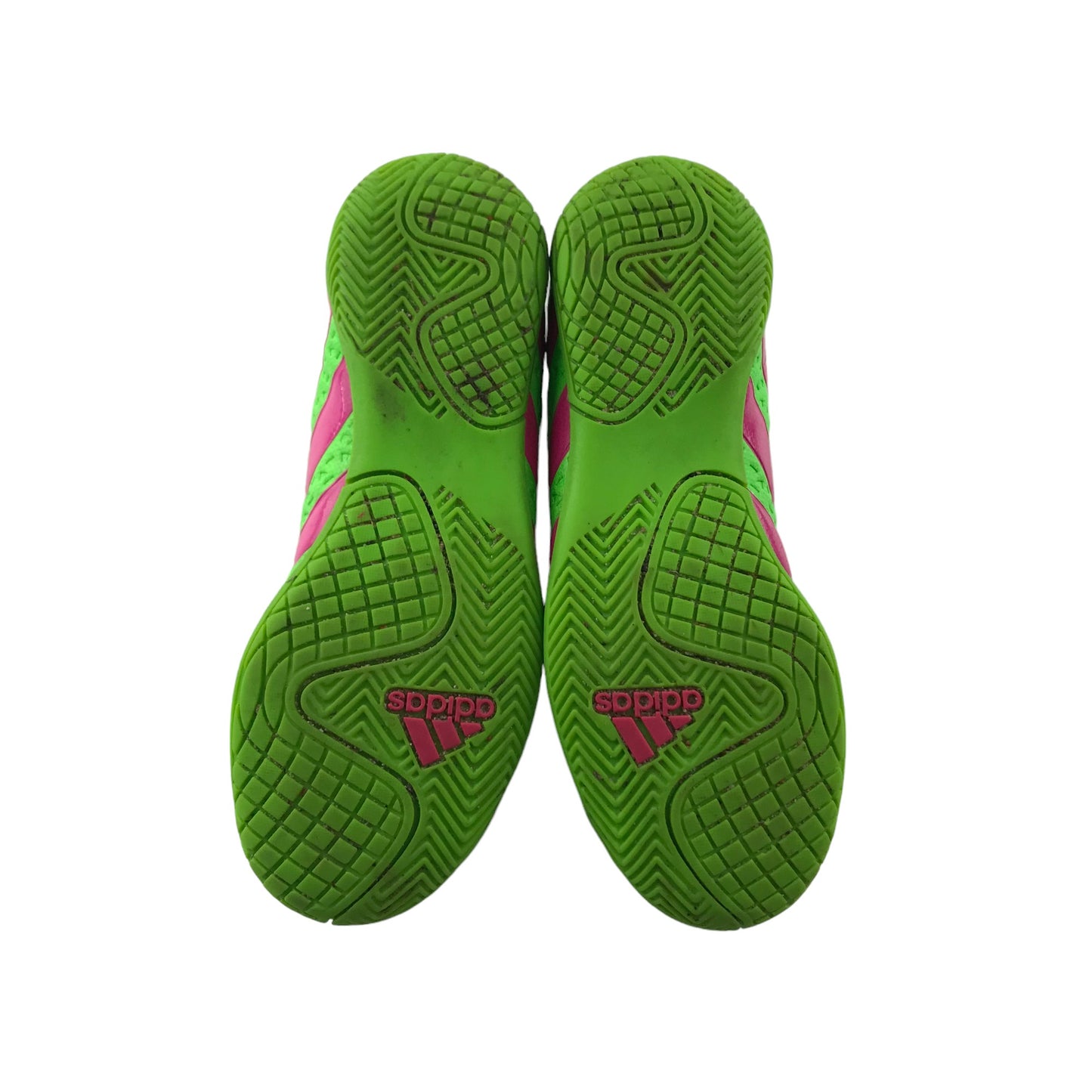 Adidas Football Boots Shoe Size 2 Neon Green Indoor Pink Adidas Logo